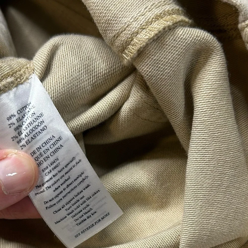 Faherty Utility Mini Skirt‎ Tan Stretch Cotton Coastal Casual Womens 8